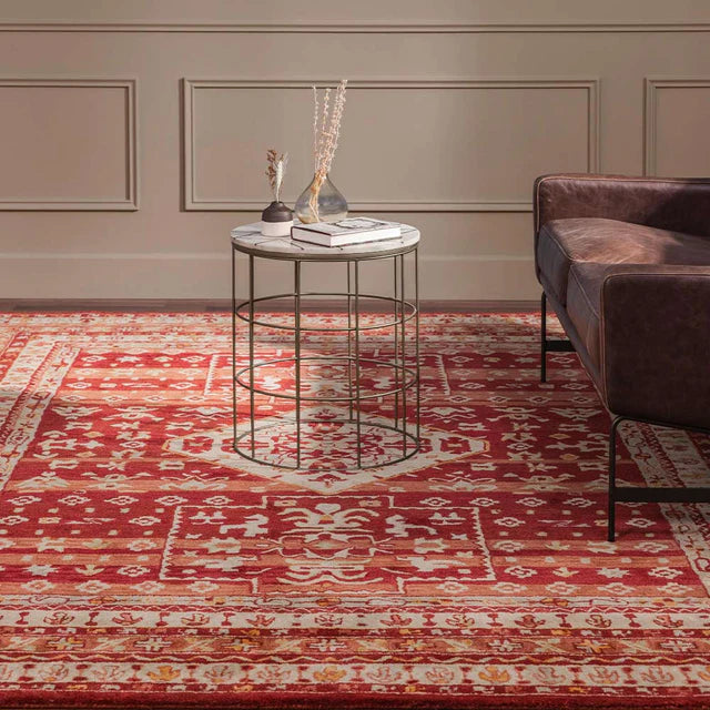 Red Hand Tufted Woollen Rug