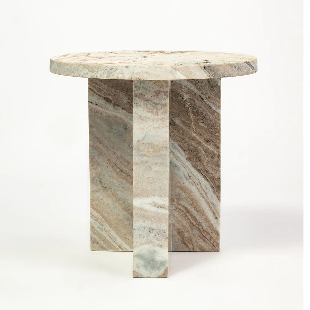 Crescent Marble Accent Table