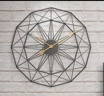 Geometric Black Wall Clock