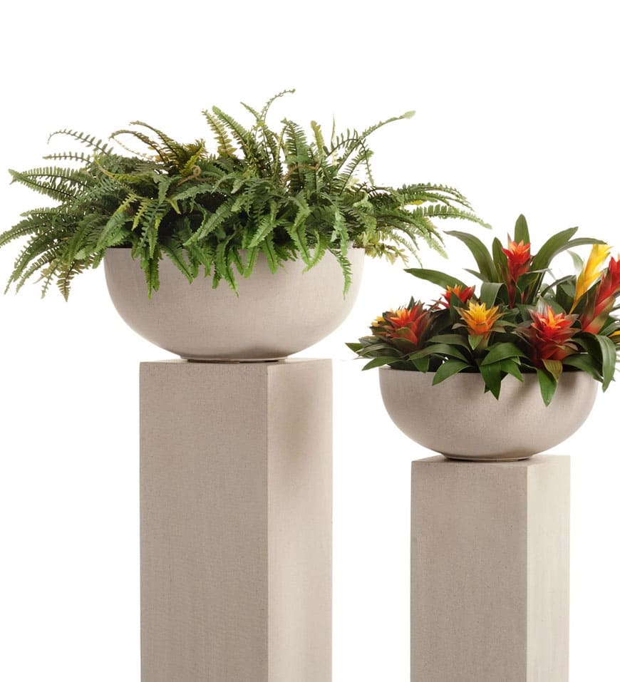 Outdoor Gray Metal Planter