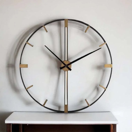 Black and Gold Sleek Wall Clock
