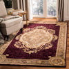 Maroon Persian Hand-Tufted Wool Carpet
