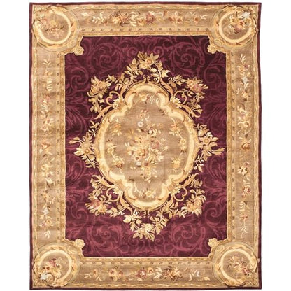 Maroon Persian Hand-Tufted Wool Carpet