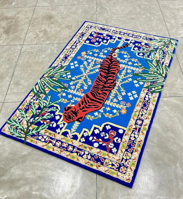 Red Tiger Hand Tufted Wool Rug