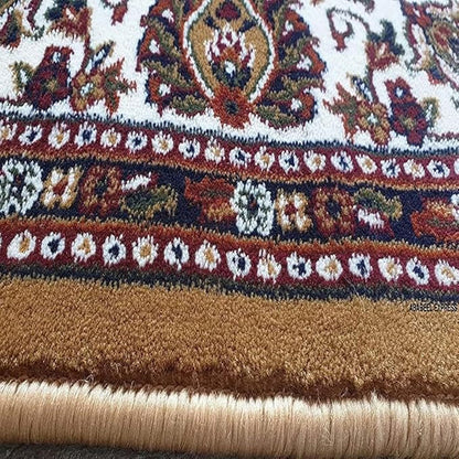 Beige Traditional Wool Carpet