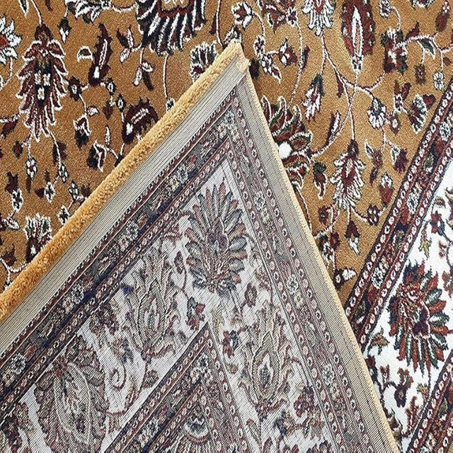 Beige Traditional Wool Carpet