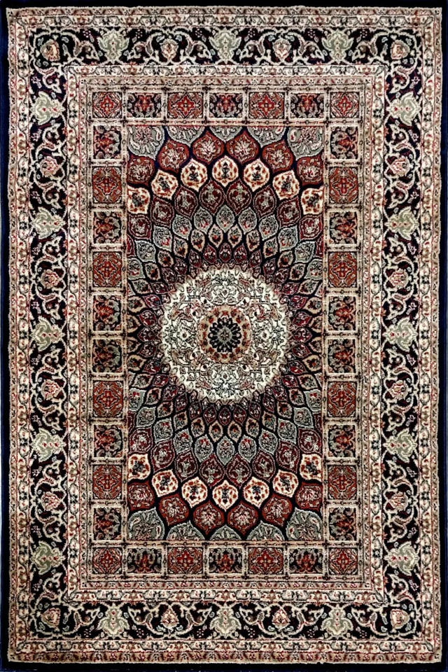 Blue Traditional Wool Carpet