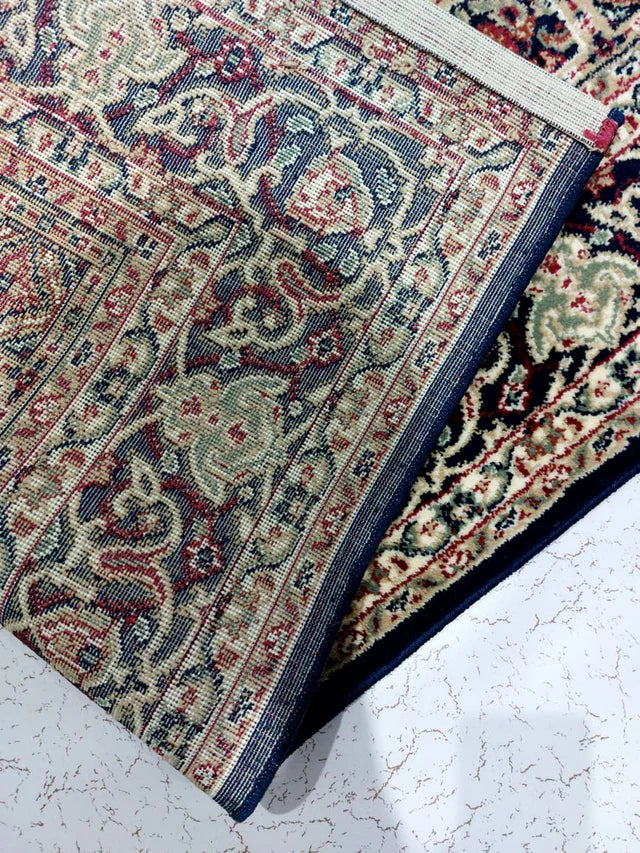 Blue Traditional Wool Carpet