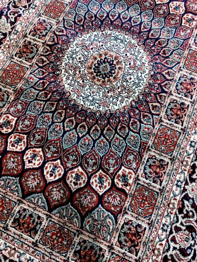 Blue Traditional Wool Carpet