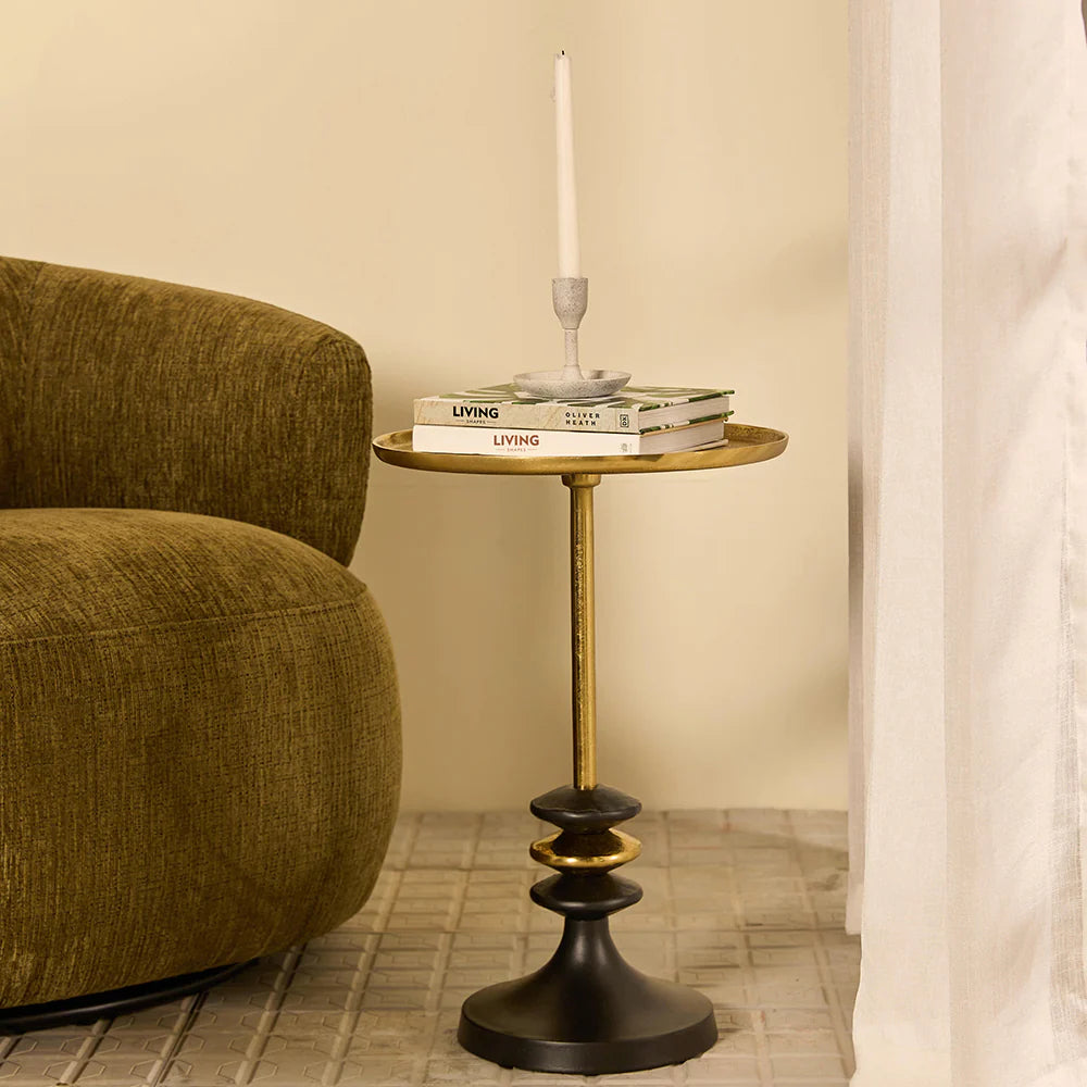 Black and Gold Accent Table