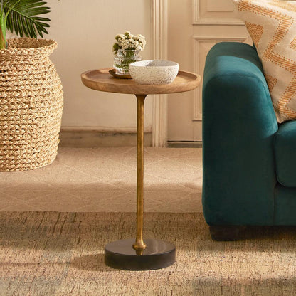 Wooden Top Accent Table