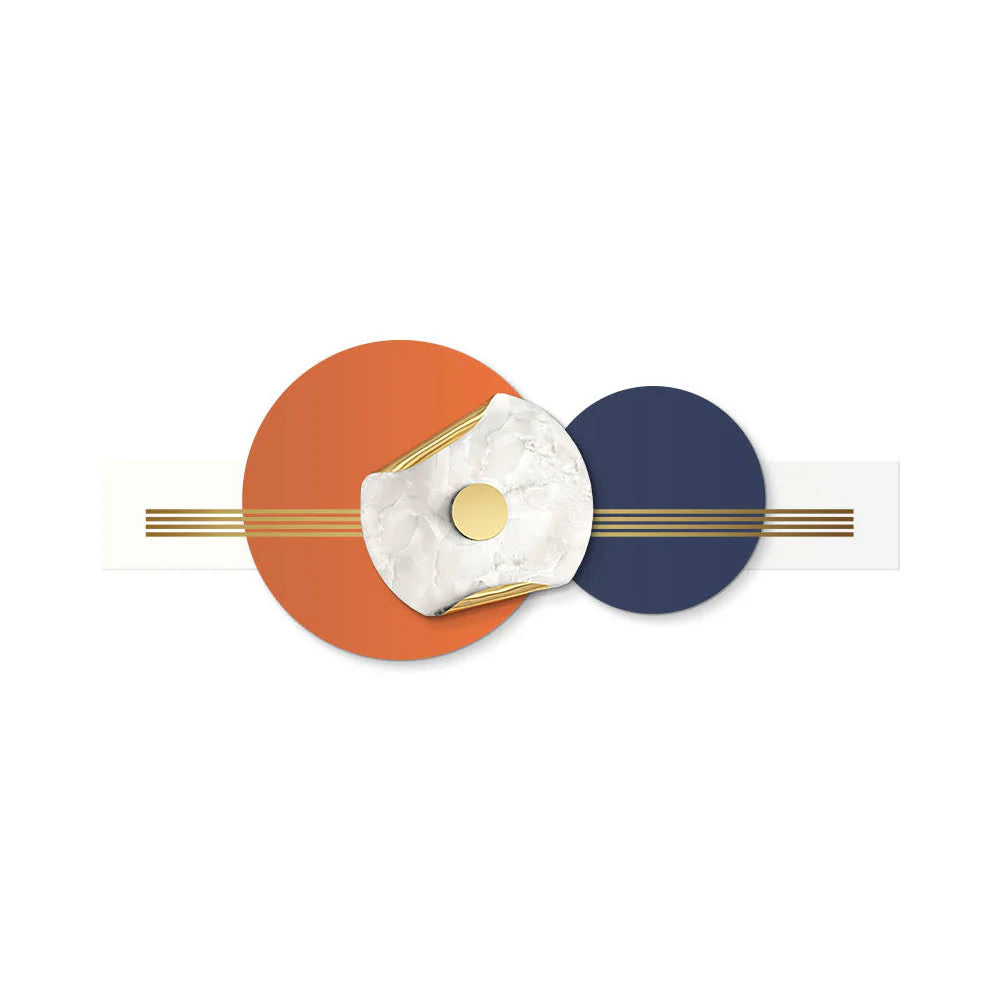Blue and Orange Metal Wall Art