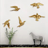 Golden Wild Birds Wall Art