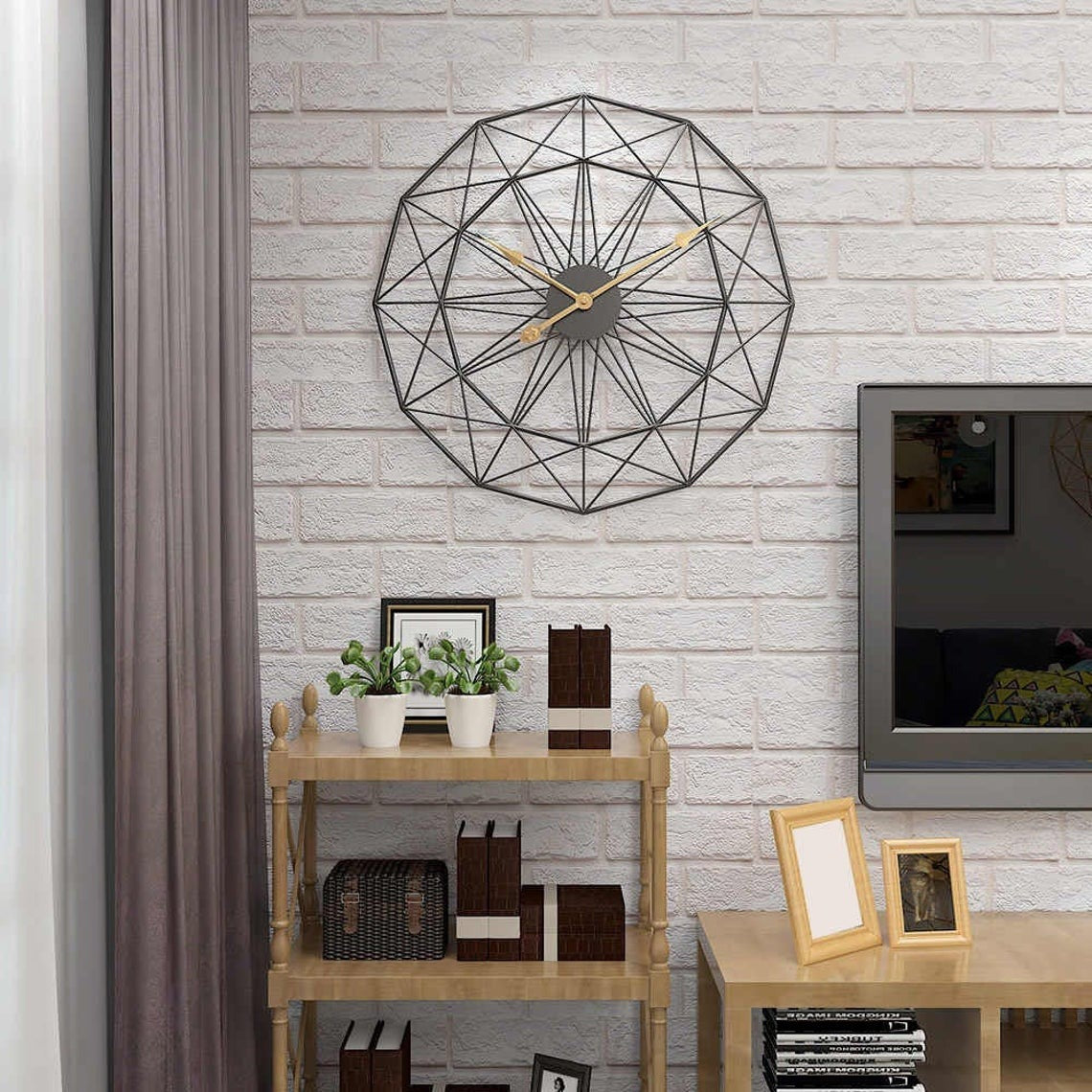 Geometric Black Wall Clock