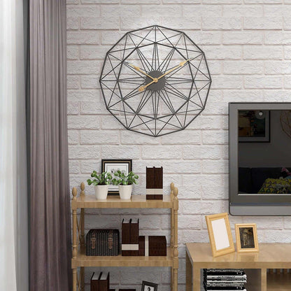 Geometric Black Wall Clock